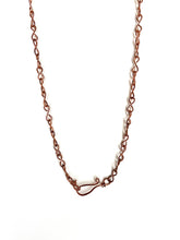 Load image into Gallery viewer, Quartz & Wire-Wrapped Copper Pendant Necklace. Genuine Real Raw Uncut Rough Crystal Gemstone. Foraged Rock Found on a Hike near Asheville in Western North Carolina. Minimalist Modern Bohemian Style Design. Authentic One-of-a-Kind Handmade Jewelry.