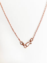 Load image into Gallery viewer, Orange Aventurine Quartz Wire-Wrapped Copper Pendant Necklace. Genuine Real Raw Crystal Gemstone. Foraged Rock Found on a Hike near Asheville in Western North Carolina. Minimalist Modern Bohemian Style with Circle Design. Authentic One-of-a-Kind Handmade Jewelry.