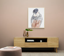 Load image into Gallery viewer, 5” x 7” original watercolor wildlife nature bat falcon painting in an ethereal, expressive, impressionist, minimalist, modern style by contemporary fine artist Elizabeth Becker