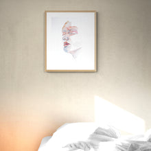 Load image into Gallery viewer, 16" x 20" original abstract watercolor portrait painting in an expressive, impressionist, minimalist, modern style by contemporary fine artist Elizabeth Becker