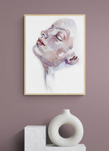Load image into Gallery viewer, 15" x 22" original watercolor emotional portrait painting in an expressive, impressionist, minimalist, modern style by contemporary fine artist Elizabeth Becker