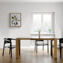 Load image into Gallery viewer, 9" x 12" original watercolor botanical bloodroot flower painting in an expressive, impressionist, minimalist, modern style by contemporary fine artist Elizabeth Becker. Soft green gold, black and white colors.