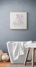 Load image into Gallery viewer, 16" x 16" original watercolor nude meditating spiritual figure painting, easy lotus pose, yoga pose, meditation, expressive, impressionist, minimalist, modern style by contemporary fine artist Elizabeth Becker.