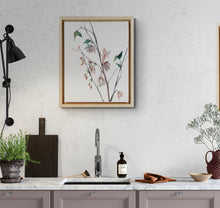 Load image into Gallery viewer, 16” x 20” original watercolor botanical floral painting in an expressive, impressionist, minimalist, modern style by contemporary fine artist Elizabeth Becker