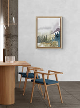 Load image into Gallery viewer, 5” x 7” original watercolor abstract landscape painting in an ethereal, expressive, impressionist, minimalist, modern style by contemporary fine artist Elizabeth Becker