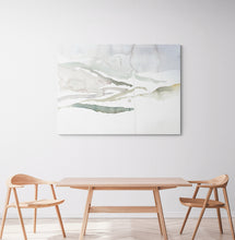 Load image into Gallery viewer, 16” x 20” original watercolor abstract landscape painting in an expressive, impressionist, minimalist, modern style by contemporary fine artist Elizabeth Becker