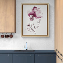 Load image into Gallery viewer, 11” x 15” original watercolor ink botanical cosmo wildflower painting in an expressive, impressionist, minimalist, modern style by contemporary fine artist Elizabeth Becker.