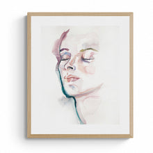 Load image into Gallery viewer, 16" x 20" original watercolor abstract portrait painting in an expressive, impressionist, minimalist, modern style by contemporary fine artist Elizabeth Becker