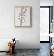 Load image into Gallery viewer, 9" x 12" original watercolor abstract nude figure gesture painting in an expressive, impressionist, minimalist, modern style by contemporary fine artist Elizabeth Becker