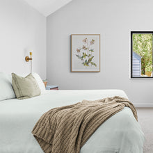 Load image into Gallery viewer, 22" x 33" original framed watercolor botanical hellebore flower painting in an expressive, impressionist, minimalist, modern style by contemporary fine artist Elizabeth Becker