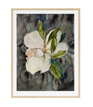 Load image into Gallery viewer, 22.5" x 30" original watercolor botanical magnolia floral painting in an expressive baroque style by contemporary fine artist Elizabeth Becker