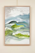 Load image into Gallery viewer, Handcrafted beautiful solid maple wood floater frames for my original canvas paintings. They are made with archival materials to protect the painting over time and UV-protective varnish to prevent fading.