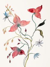 Load image into Gallery viewer, Commission a floral, botanical watercolor painting by contemporary artist Elizabeth Becker in an expressive, impressionist, abstract, minimalist, modern style.
