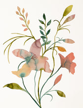 Load image into Gallery viewer, Commission a floral, botanical watercolor painting by contemporary artist Elizabeth Becker in an expressive, impressionist, abstract, minimalist, modern style.
