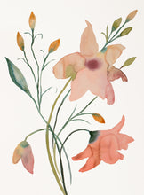 Load image into Gallery viewer, Commission a floral, botanical watercolor painting by contemporary artist Elizabeth Becker in an expressive, impressionist, abstract, minimalist, modern style.
