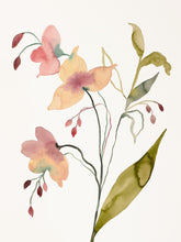 Load image into Gallery viewer, Commission a floral, botanical watercolor painting by contemporary artist Elizabeth Becker in an expressive, impressionist, abstract, minimalist, modern style.
