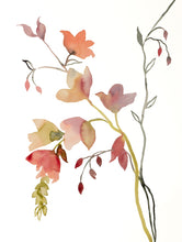 Load image into Gallery viewer, Commission a floral, botanical watercolor painting by contemporary artist Elizabeth Becker in an expressive, impressionist, abstract, minimalist, modern style.
