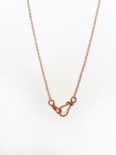 Load image into Gallery viewer, Black Diorite Wire-Wrapped Copper Pendant Necklace. Genuine Real Raw Crystal Gemstone. Foraged Rock Found on a Hike near Asheville in Western North Carolina. Minimalist Modern Bohemian Style with Circle Design. Authentic One-of-a-Kind Handmade Jewelry.
