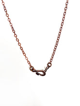 Load image into Gallery viewer, Amethyst &amp; Copper Wire-Wrapped Pendant Necklace
