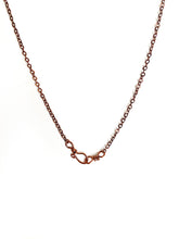 Load image into Gallery viewer, White Quartz &amp; Mica Wire-Wrapped Copper Pendant Necklace. Genuine Real Raw Crystal Gemstone. Foraged Rock Found on a Hike near Asheville in Western North Carolina. Minimalist Modern Bohemian Style Design. Authentic One-of-a-Kind Handmade Jewelry.
