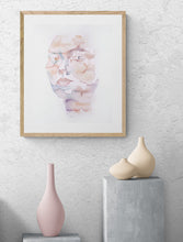 Load image into Gallery viewer, 16&quot; x 20&quot; original watercolor emotional portrait painting in an expressive, impressionist, minimalist, modern, abstract style by contemporary fine artist Elizabeth Becker.
