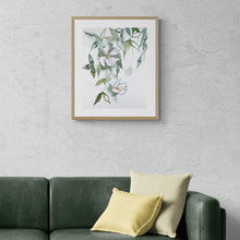 Load image into Gallery viewer, 16” x 20” original watercolor botanical cherry blossom floral painting in an expressive, impressionist, minimalist, modern style by contemporary fine artist Elizabeth Becker. 
