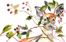 Load image into Gallery viewer, A heartwarming poem and gorgeous watercolor paintings by writer and artist Elizabeth Becker. This “children’s book&quot; for all ages reminds us of our spiritual connection to the natural world around us– with all the magic, wonder and comfort it has to offer. Sheltering Trees is a mindful journey into the forest and into the heart.
