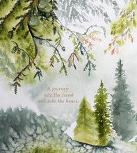 Load image into Gallery viewer, A heartwarming poem and gorgeous watercolor paintings by writer and artist Elizabeth Becker. This “children’s book&quot; for all ages reminds us of our spiritual connection to the natural world around us– with all the magic, wonder and comfort it has to offer. Sheltering Trees is a mindful journey into the forest and into the heart.
