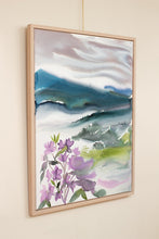 Load image into Gallery viewer, Handcrafted beautiful solid maple wood floater frames for my original canvas paintings. They are made with archival materials to protect the painting over time and UV-protective varnish to prevent fading. 
